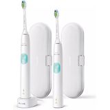 Philips Sonicare Elektrische Zahnbürste HX6807/35, Aufsteckbürsten: 2 St., 2er-Set, ProtectiveClean 4300, Doppelpack, 1 Putzprogramm