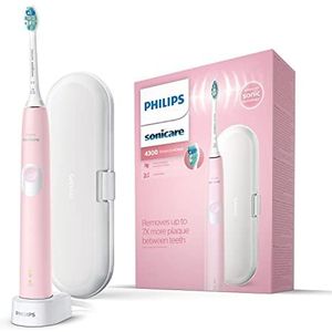Philips Sonicare ProtectiveClean Model 4300 elektrische tandenborstel, pastelroze (EU-stekker)