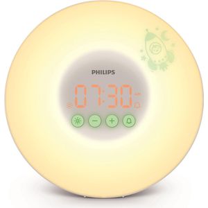 Philips Wake-up light voor kinderen - Wakker worden met licht - 2 Wekgeluiden (Natuurlijk en Yoga) - 4 Helderheidsniveaus - Met FM-Radio en sluimerfunctie - HF3503/01