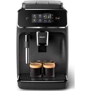 Philips Espressomachine Series 2200 - 2 Koffiespecialiteiten - Met klassieke melkopschuimer - Touchdisplay - 12 Maalstanden - 1.8 l Waterreservoir - 275 g Bonenreservoir - Mat zwart - EP2220/10