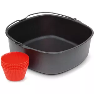 Airfryer accessoires, vierkante roestvrijstalen airfryer rooster, fruit- en groenteafdruiprek, compatibel met de meeste airfryers