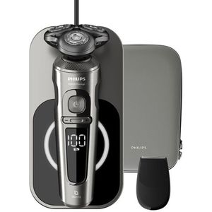 Philips SHAVER Series 9000 SP9860/13 scheerapparaat Roterend scheerapparaat Trimmer Zwart, Metallic