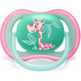 Avent Fopspeen Ultra Air giraf/kat +18M 2 stuks