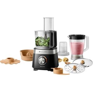Philips HR7530/10 Viva Collection Compacte Keukenmachine Zwart/RVS