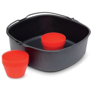 Philips - HD9945/01 - Ovenschaal & Bakblik - Geschikt voor Airfryer - Inclusief 9 Muffinvormpjes