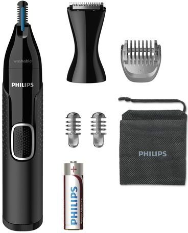 Philips - Series 5000 - Neus-, Oor-, Wenkbrauwen Detailtrimmer - Waterbestendig - AA-batterij