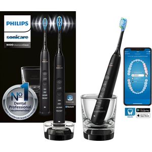 Philips DiamondClean 9000 HX9914/54 - Elektrische tandenborstel - Zwart - Duo pack