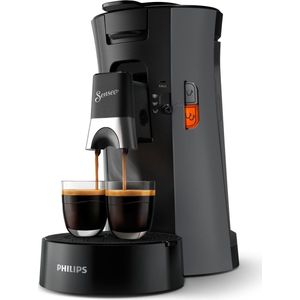 Philips Senseo Select CSA230/50 - Koffiepadmachine voor max 2 Kopjes Koffie - Exclusief Koffiepads - Diepzwart / Donkergrijs