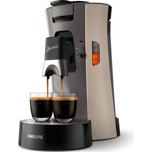 Philips CSA240/31 koffiepadmachine Senseo Select Eco, Intensity Plus, Cream Plus, memo-functie – Nougat
