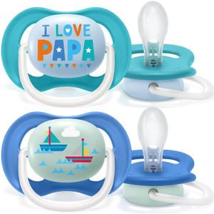 Philips Avent Ultra Air fopspeen voor 6-18 maanden, orthodontisch en 0% BPA, 2 stuks, SCF080/03