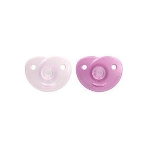 Philips Avent Soothie Fopspeen - 0 tot 6 Maanden - 2 Speentjes - Roze/Donkerroze - SCF099/22