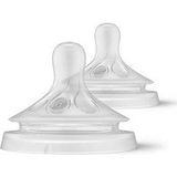 Philips Avent Natuurlijke Zuigreflex – Papspeen Snelheid 6, 6+ maanden, 2 stuks - SCY966/02 - Flesspenen