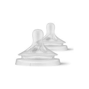 Philips Avent Natuurlijke Zuigreflex – Papspeen Snelheid 6, 6+ maanden, 2 stuks - SCY966/02 - Flesspenen