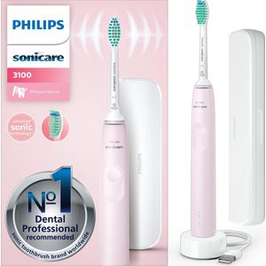 PHILIPS SONICARE HX3673/11 Series 3000 elektrische tandenborstel (1 poetsstand, 1 intensiteit, roze) + 1 opzetborstel + 1 reisetui