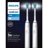 Philips - Sonicare Series 3100 - Elektrische Tandenborstel - Wit - Duopack