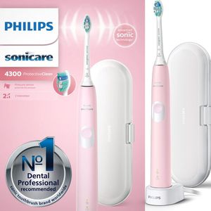 PHILIPS SONICARE HX6806/03 ProtectiveClean 4300 elektrische tandenborstel - 1 poetsstand - 2 intensiteiten + 1 opzetborstel + reisetui