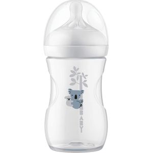 Philips Avent Natural Response-babyfles - Babymelkfles van 260 ml, BPA-vrij, voor baby's van 1 maand en ouder, met koalamotief (model SCY903/67)