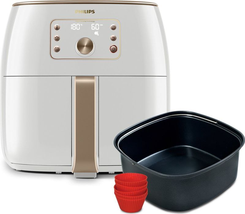 Philips Airfryer Premium Series - HD9870/20 - 7,3 liter (XXL) - Heteluchtfriteuse - Smart Sensing - 7 keer snellere Airflow