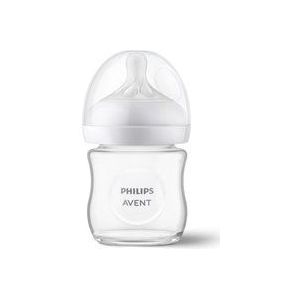 Philips Avent Glazen Natural Response-babyfles - Babymelkfles van 120ml, BPA-vrij voor pasgeboren baby's vanaf 0 maanden (Model SCY930/01)