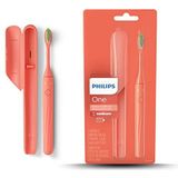 Philips One elektrische tandenborstel op batterijen - Kleur Koraalrood (model HY1100/01)