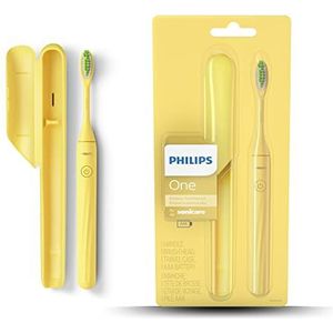Philips One elektrische tandenborstel op batterijen - Kleur Mangogeel (Model HY1100/02)