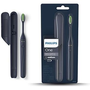 Philips One elektrische tandenborstel op batterijen - Kleur Marineblauw (model HY1100/04)