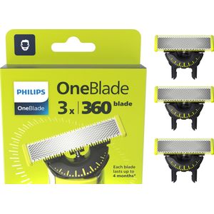 Philips - OneBlade 360 - Vervangmesjes - 3 Stuks - QP430/50