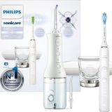 Philips Sonicare 9000 Diamond Clean Wit (HX9911/27) + Power Flosser 3000 Monddouche Wit (HX3806/31) - Elektrische Tandenborstel en Flosapparaat