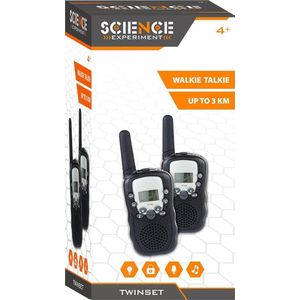 Science Experiment T-388 Walkie Talkie + Licht Zwart