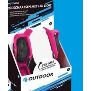 Outdoor - Rolschaatsen met LED verlichting - Roze - 6+