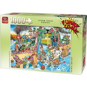 Grappige Puzzel - Stoomtrein Piraten (1000 Stukjes)