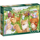 Falcon puzzel The Alpaca Farm - Legpuzzel - 1000 stukjes