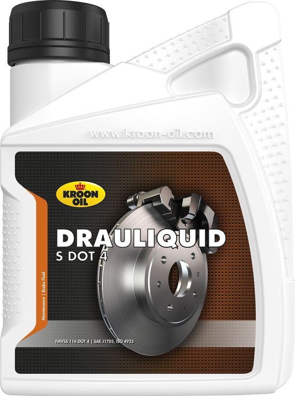 Kroon-Oil - Drauliquid-S DOT 4 - Remvloeistof - 1 Liter - Synthetisch