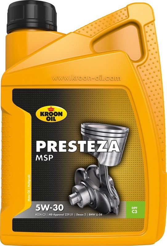 Kroon Oil - Presteza MSP 5W-30 Motorolie - 1L - Synthetisch - Brandstofbesparend