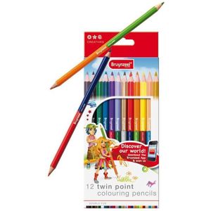 Inspiring Young set 12 dubbelpunt kleurpotloden (24 kleuren) Twin Points