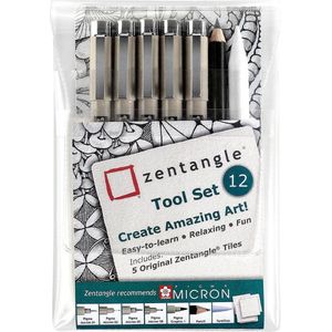 Sakura - Zentangle Tool Set - 12-delig - Inclusief Pigma Fineliners