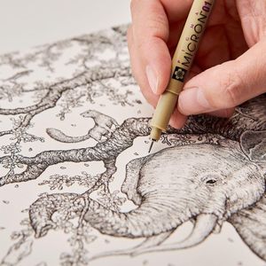 Sakura Fineliner Pigma, zwart, 3 stuks