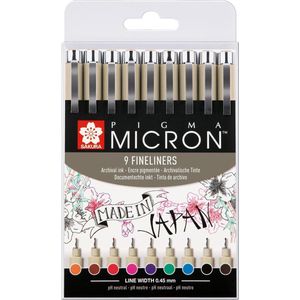 Fineliner sakura pigma micron ass kleur | 6 stuks