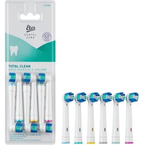 Etos Opzetborstel Total Clean - Geschikt voor de meeste Oral-B® systemen* - 6 stuks