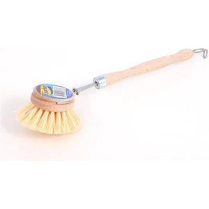 Afwasborstel hout rond fiber vulling