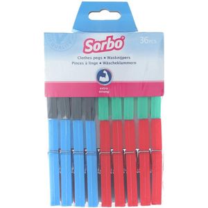 Sorbo wasknijpers plastic (36 stuks)