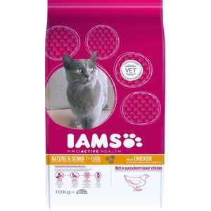 Iams Cat Mature & Senior Kip Kattenvoer 10 kg