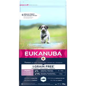 Eukanuba Grain Free Puppy Large Breed mit Lachs - 3 kg