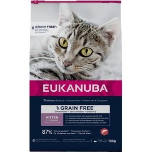 Economy Pack: 2x10kg Eukanuba Kitten Graanvrij Rijk aan Zalm Droog Kattenvoer