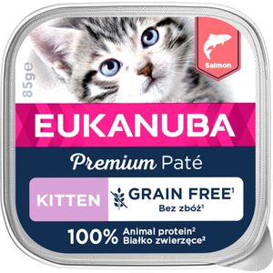 16x Eukanuba Zalm Pate Graanvrij Kitten 85 gr