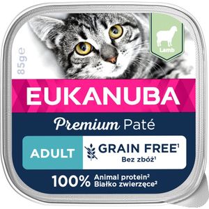 16x Eukanuba Lams Pate Graanvrij Adult Kat 85 gr