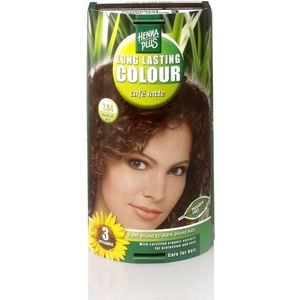 Hennaplus - Long Lasting Colour - 7.54 Cafe Latte - Haarkleuring