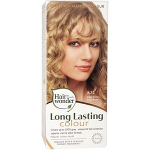 Hairwonder - Long Lasting Colour - 8.32 Light Golden Pearl Blond - Haarkleuring - 100ml