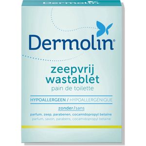 Dermolin - Zeepvrije Wastablet - 100 gram - Huidneutraal - Zonder Parfum