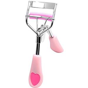 ZHOUBA Wimperkruller koolstofstaal borstel kam krultang make-up cosmetica gereedschap roze